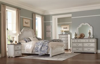 Willowick Bedroom Set 1614 in Antique White by Homelegance [HEBS-1614-Willowick Set]