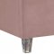 Candace Upholstered Bed in Pink Velvet Fabric by Meridian