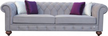 Chester Sofa in Gray Fabric by Casamode w/Options [CMS-Chester Gray]