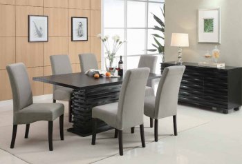 Stanton Dining Table 102061 in Black w/Options [CRDS-102061 Stanton]