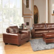 G200 Sofa & Loveseat in Brown Bonded Leather by Glory w/Options