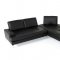 Voyager Sectional Sofa in Black Full Leather by VIG