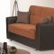 Lego Sofa Bed in Brown Microfiber by Rain w/Optional Items