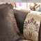 Talitha Sofa SM6311 in Brown Chenille & Leatherette w/Options