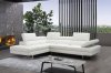 A761 Off White Leather Sectional Sofa by J&M