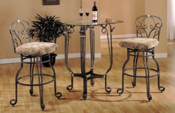 Clear Glass Top Modern Bar Table w/Optional Bar Stools [ABCBF-1503]