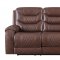 Hubble Power Motion Sofa in Brown PU by Klaussner w/Options