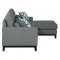 Greerman Sectional Sofa 9890GY in Gray Fabric by Homelegance