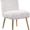 Tiffany Accent Chair in White Faux Fur by Meridian