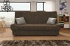 Natalia Sofa Bed in Brown Fabric by Skyler Design