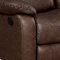 Kris Reclining Sofa CM6293 in Brown Top Grain Leather Match