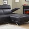 ULV8 Sectional Sofa in Chocolate Bonded Leather by Global