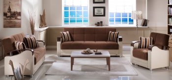 Luna Troya Brown Sofa Bed by Sunset w/Options [IKSB-Luna Troya Brown]