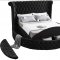 Luxus Velvet Bed in Black by Meridian w/Options