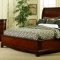 Highland Cherry Finish Sleigh Bed w/Optional Case Goods