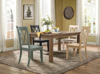 Janina Dining Set 5Pc 5516-66 in Pine by Homelegance [HEDS-5516-66 Janina]