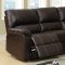 F6631 Reclining Sectional Sofa by Boss in Coffee Bonded Leather