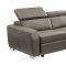 1822 Sectional Sofa in Grayish Brown Taupe Leather by ESF w/Bed