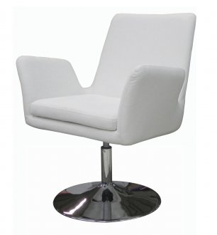 Bella Chair in White Leatherette by Whiteline Imports