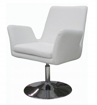 Bella Chair in White Leatherette by Whiteline Imports [WLCC-Bella]