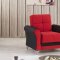 Urban Style Sofa Bed in Red Fabric by Casamode w/Options