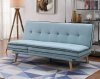 Savilla Adjustable Sofa 57162 in Blue Linen Fabric by Acme