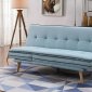 Savilla Adjustable Sofa 57162 in Blue Linen Fabric by Acme