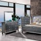 Clover Bedroom CM7971 w/Upholstered Headboard in Gray w/Options