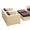 Malibu 5Pc Patio Sofa Set by Modway in Tan & Brown