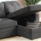 Gus Sectional Sofa 501677 by Coaster in Fabric w/Sleeper