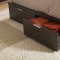 Smoky Brown Finish Contemporary Bedroom w/Storage Bed