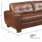 G200 Sofa & Loveseat in Brown Bonded Leather by Glory w/Options