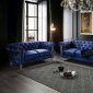 U9550 Sofa & Loveseat Set in Blue Velvet by Global w/Options