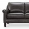 Andover Sofa & Loveseat Set in Grey Leather Italia w/Options