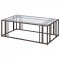 Adri Coffee Table 3Pc Set 708358 in Black Nickel by Coaster