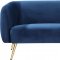 Harlow Sofa 685 in Navy Velvet Fabric by Meridian w/Options