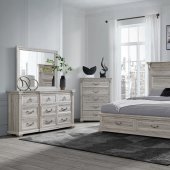 Tatum Bedroom Set 5Pc in Natural by Global w/Storage Bed