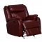 U9303 Motion Sectional Sofa in Burgundy by Global