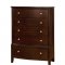 Ferrero CM7483 5Pc Bedroom Set in Brown Cherry Finish w/Options