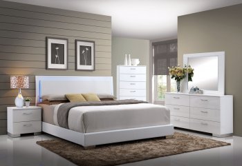 Lorimar II Bedroom Set 22640 in White by Acme w/Options [AMBS-22640-Lorimar]
