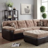 50535 Layce Sectional Sofa in Camel Fabric by Acme