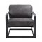 Locnos Accent Chair 59944 in Gray Top Grain Leather by Acme