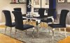 Carone Dinette Set 5Pc 105071 in Glass & Steel w/Options