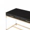 Adiel Writing Desk 93104 in Black & Gold by Acme w/USB Port