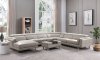 582 Sectional Sofa in Light Gray Leather by ESF w/Options