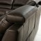 Elda Reclining Sectional Sofa in Brown Leather by At Home USA