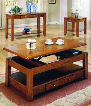 Oak All Wood Contemporary Ocassional Cocktail Table w/Lift Top [HLCT-T371]