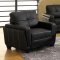 Sofa & Loveseat Set CM6485 in Black Leatherette w/Options