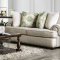 Yates Sofa SM9106 in Brown Woven Linen Fabric w/Options