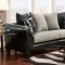 90004 Sofa in Grey Microfiber & Black Bicast w/Options